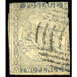 n s w stamp 6 seal of the colony 1850