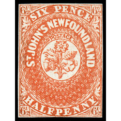 newfoundland stamp 7 pence first issue 6 d 1857