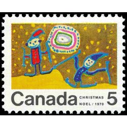 canada stamp 522piii children skiing 5 1970