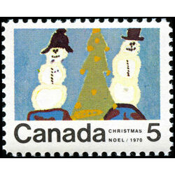 canada stamp 523i snowmen and tree 5 1970