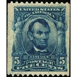 us stamp 317 lincoln 5 1908