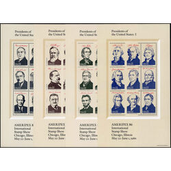 us stamp postage issues 2216 19 presidents of the united states 1986