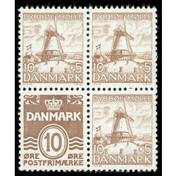 denmark stamp 229b wavy lines and numeral of value 1937