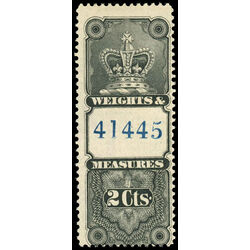 canada revenue stamp fwm23 weights and measures crown 2 1885