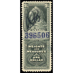 canada revenue stamp fwm51a weights and measures victoria 1 1897