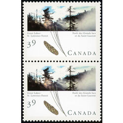 canada stamp 1284i great lakes st lawrence forest 1990