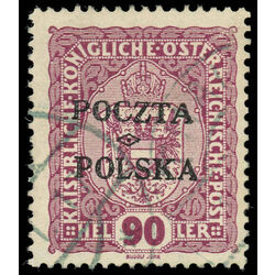 poland stamp 50 coat of arms 1919 U VF 001