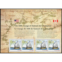 canada stamp 2156 us champlain surveys the east coast 2 2006