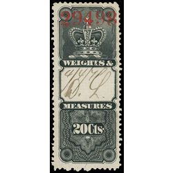 canada revenue stamp fwm4 weights and measures crown 20 1876