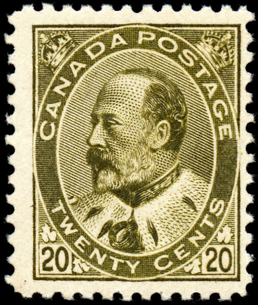 Buy Canada #94 - Edward VII (1904) 20¢ - Olive Green | Arpin Philately