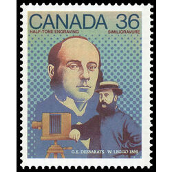 canada stamp 1137i g e desbarats w leggo half tone engraving 1869 36 1987