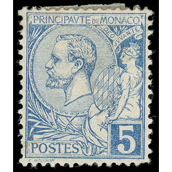 monaco stamp 13 prince albert i 5 1891