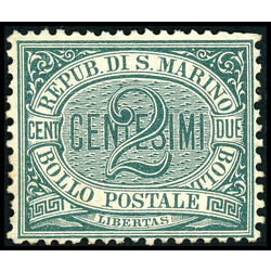 san marino stamp 1 coat of arms 2 1877