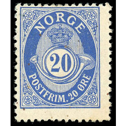 norway stamp 53 post horn 1893