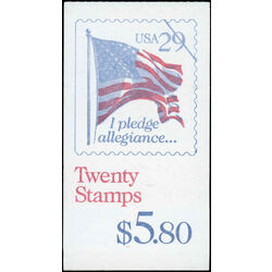 us stamp postage issues 2593bc flag 5 80 1992 BOOKLET