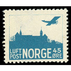 norway stamp c1a airplane over akershus castle 1934