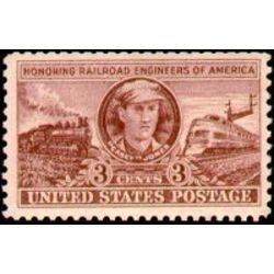 us stamp 993 railroad engineers issue 3 1950