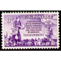 us stamp postage issues 1015 newspaper boys 3 1952