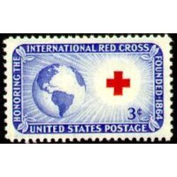 us stamp postage issues 1016 red cross 3 1952