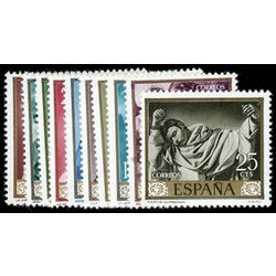 spain stamp 1095 1104 paintings 1962