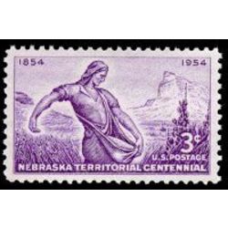 us stamp postage issues 1060 nebraska territory 3 1954