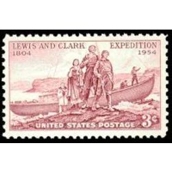 us stamp 1063 lewis clark 3 1954