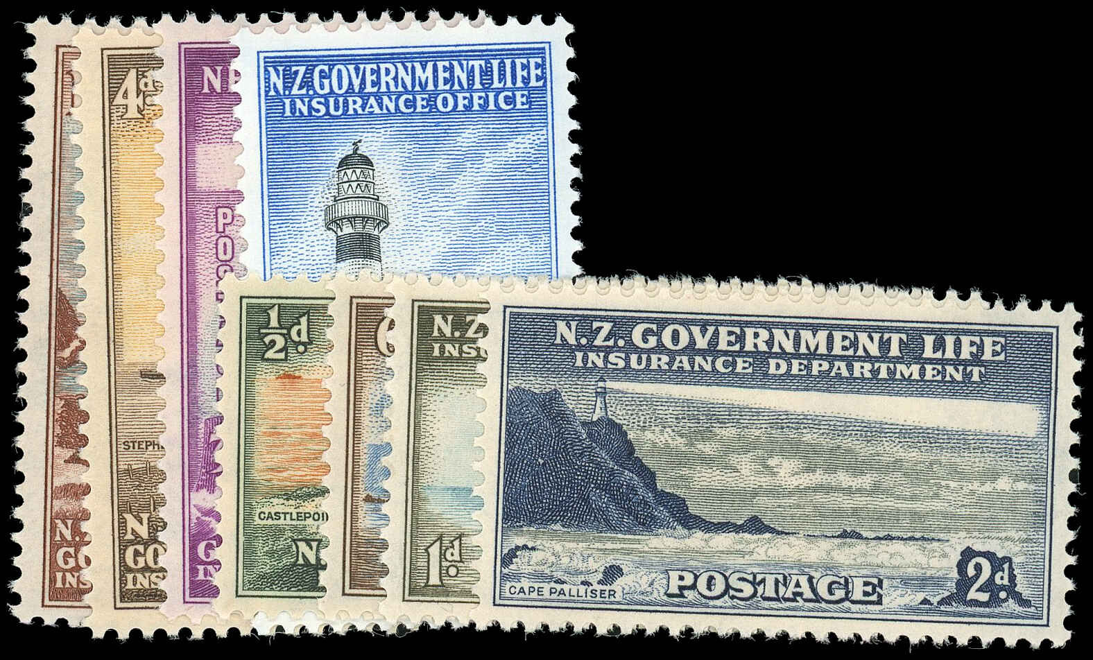 Buy New Zealand Oy29 36 Lighthouses 1947 Arpin Philately 8306