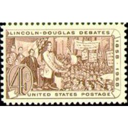 us stamp 1115 lincoln debating 4 1958