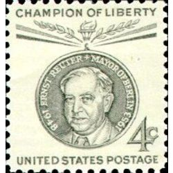 us stamp postage issues 1136 ernst reuter 4 1959