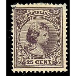 netherlands stamp 48a princess wilhelmina 25 1894