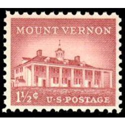 us stamp 1032 mount vernon 1 1954