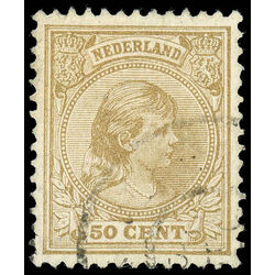 netherlands stamp 49a princess wilhelmina 50 1894