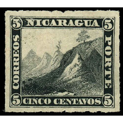 nicaragua stamp 10 liberty cap on mountain peak 5 1878