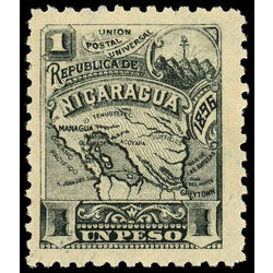 nicaragua stamp 89g map of nicaragua 1896