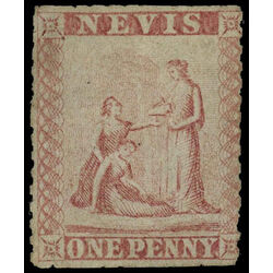 nevis stamp 5 medicinal spring 1861