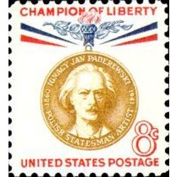 us stamp 1160 paderewski 8 1960