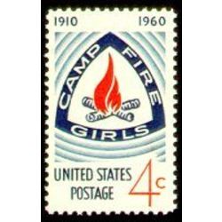 us stamp 1167 camp fire girls 4 1960