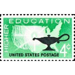 us stamp 1206 higher education map and lamp 4 1962