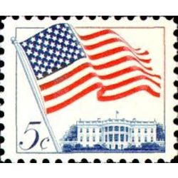 us stamp postage issues 1208 flag over white house 5 1963