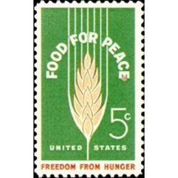 us stamp 1231 food for peace wheat 5 1963