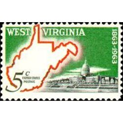 us stamp 1232 west virginia statehood 5 1963