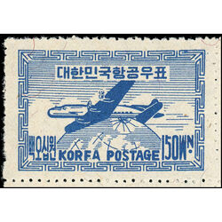 korea south stamp c2a four motor plane and globe 1949