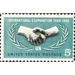 us stamp postage issues 1266 international cooperation year 5 1965