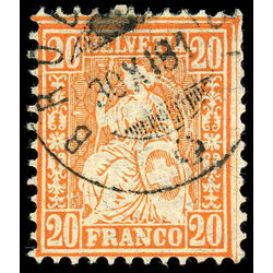 switzerland stamp 64 helvetia 1881