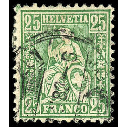 switzerland stamp 65 helvetia 1881