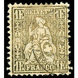 switzerland stamp 68 helvetia 50 1881