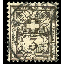 switzerland stamp 70 helvetia numeral 1882