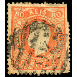 portugal stamp 30 king luiz 1869