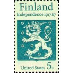 us stamp postage issues 1334 finland independance 5 1967