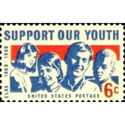 us stamp postage issues 1342 support our youth 6 1968